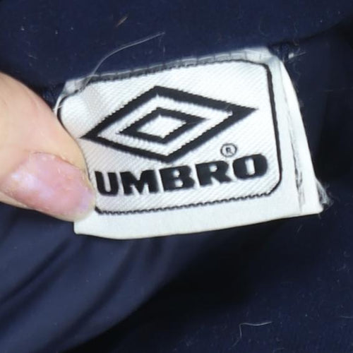 Umbro Men's Blue Parka Jacket L - Hooded Winter Sportswear