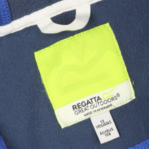 Regatta Boys Blue Hooded Jacket 13 Years Lightweight