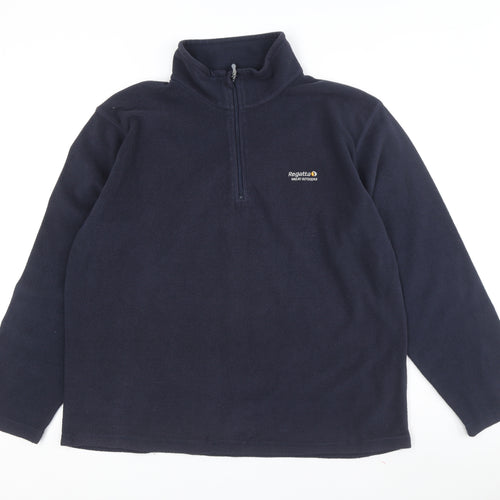 Regatta Men's Blue 1/4 Zip Fleece Sweatshirt XL