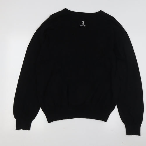 Sean Balketos Men's Black V-Neck Sweater - Size L