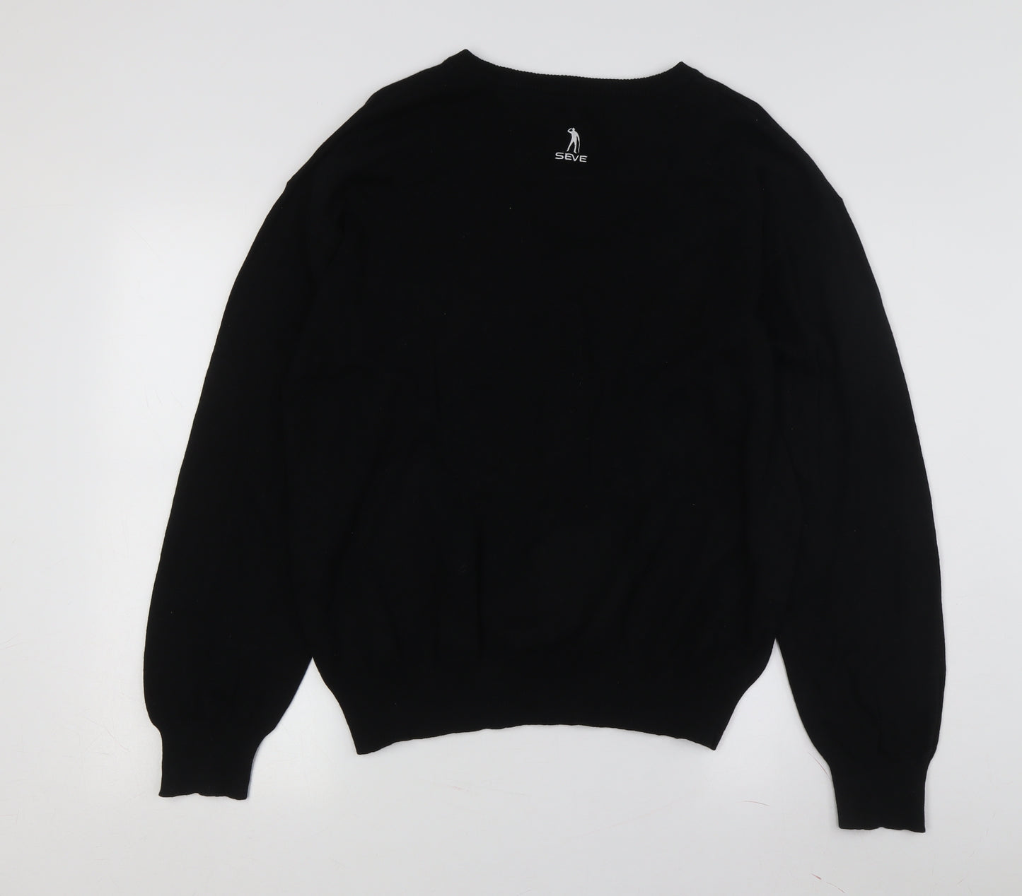 Sean Balketos Men's Black V-Neck Sweater - Size L