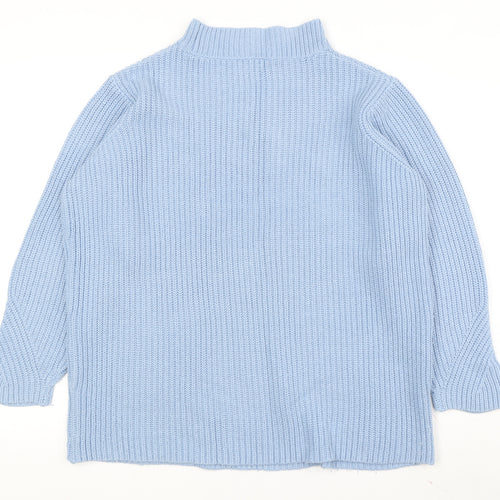 Damart Women's Blue Mock Neck Pullover Jumper, L