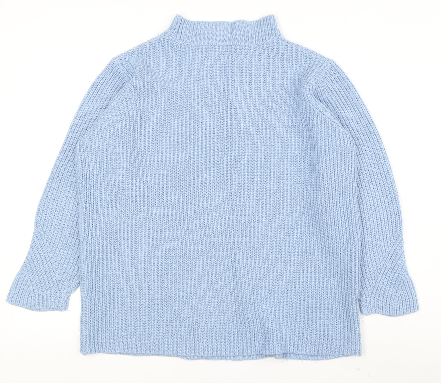 Damart Women's Blue Mock Neck Pullover Jumper, L