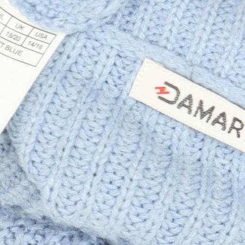 Damart Women's Blue Mock Neck Pullover Jumper, L
