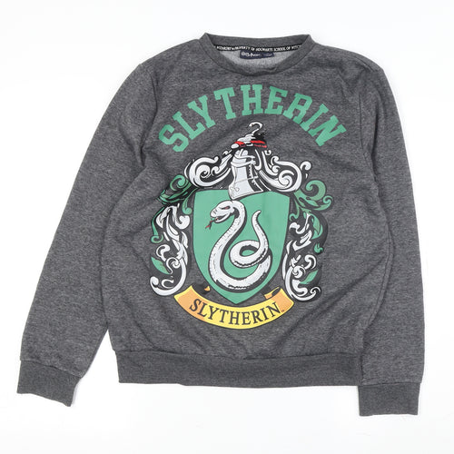 Harry Potter Women Grey Crew Neck Pullover Sweatshirt M