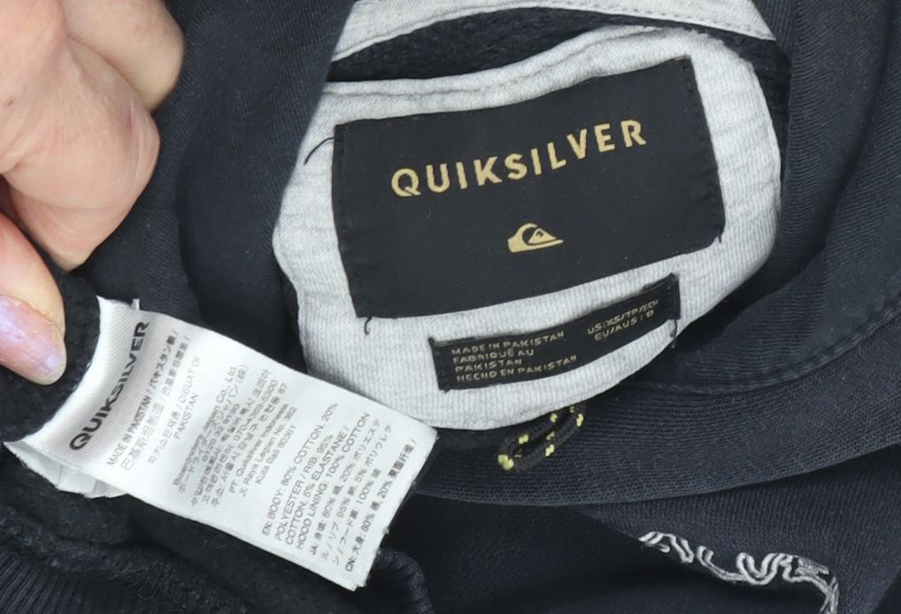 Quiksilver Boys Black Pullover Hoodie Size 12
