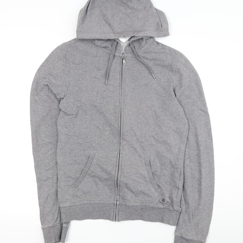 Domyos Grey Full Zip Hoodie, Unisex S, All Seasons