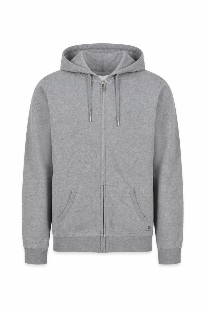 Domyos Grey Full Zip Hoodie, Unisex S, All Seasons