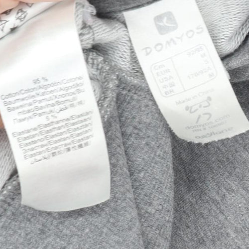 Domyos Grey Full Zip Hoodie, Unisex S, All Seasons