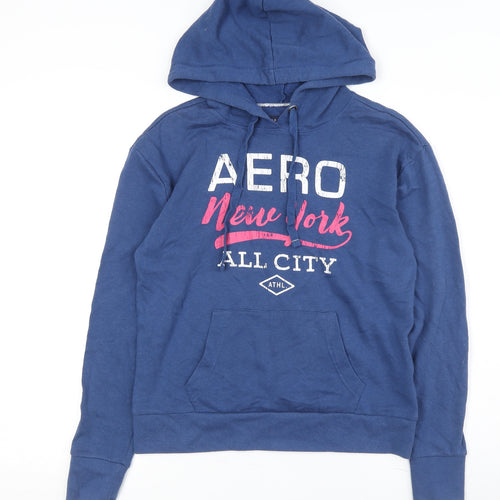 Aeropostale Blue Pullover Hoodie S Unisex Adults