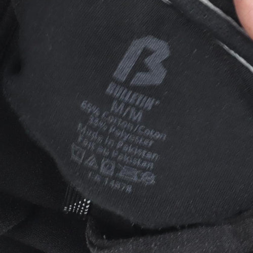 Branded Men's Black Hoodie - Medium, Sports Stylish Logo