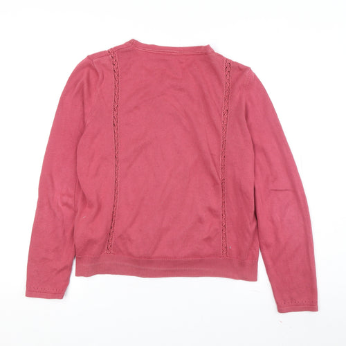 White Stuff Women's Pink Cardigan, Size 12 Cotton Blend