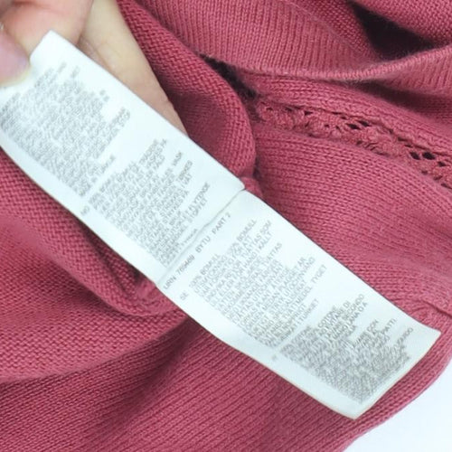 White Stuff Women's Pink Cardigan, Size 12 Cotton Blend