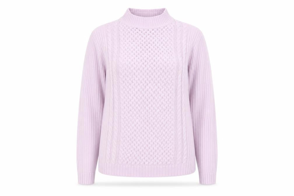 Front view of Isle Essentials Women's Pink jumper S