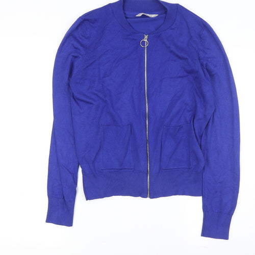 Red Herring Women's Blue Full Zip Jumper Size 14