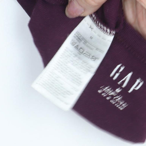 GAP Women's Purple Boat Neck Long Sleeve T-Shirt M