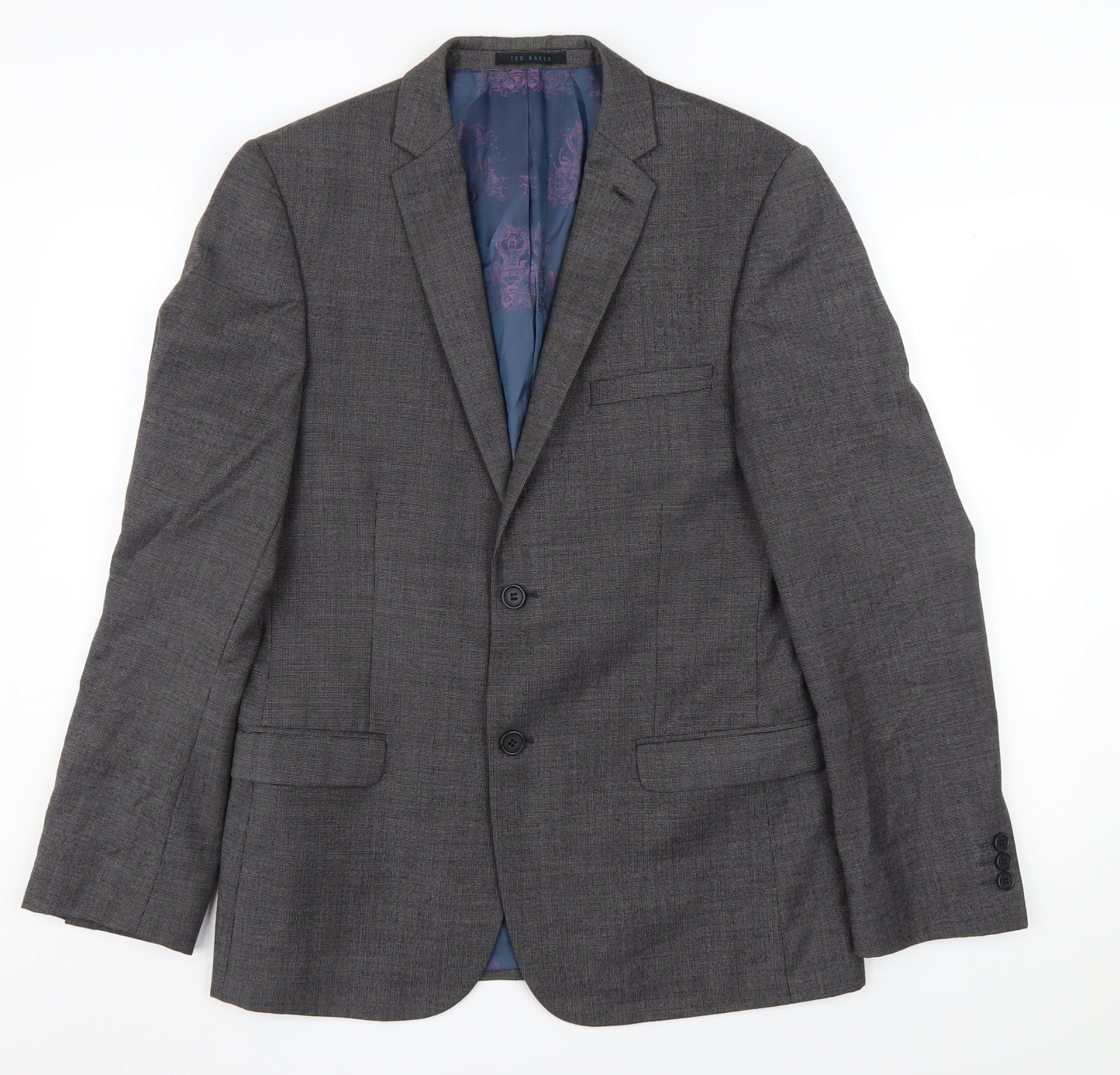 Ted Baker Men's Grey Blazer 38R Classic Business