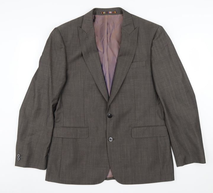 River Island Men's Brown Blazer 42R Polyester Wool