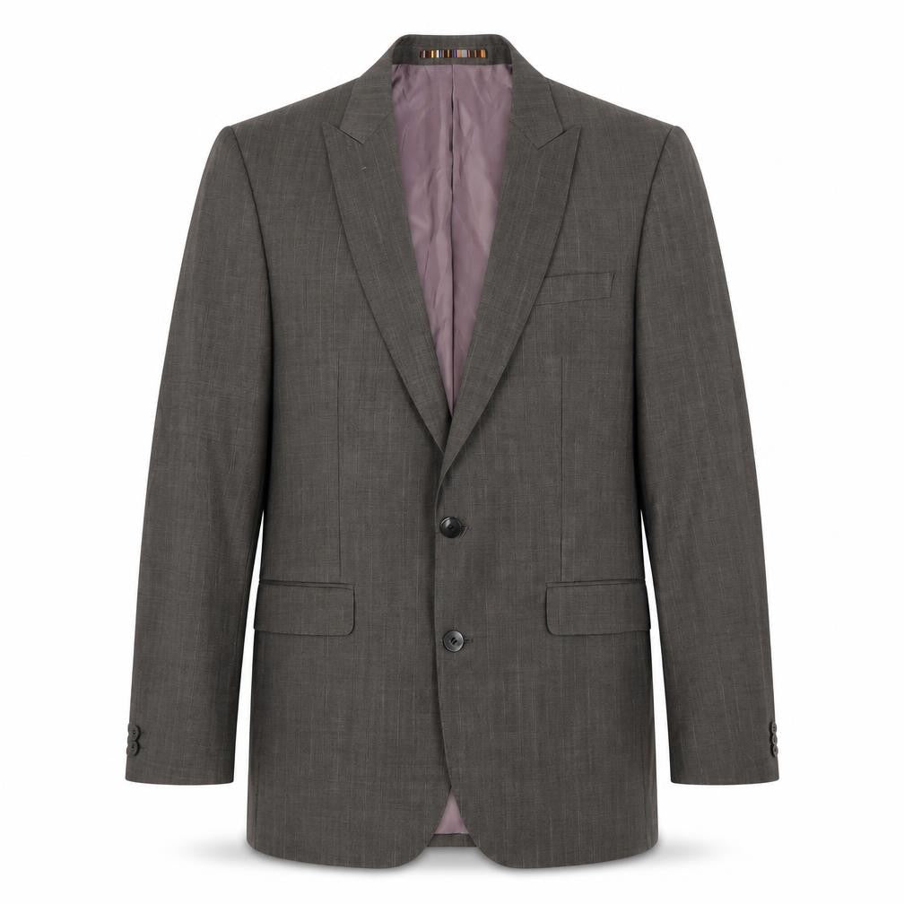 Front view of River Island Men's Brown Blazer 42R Polyester Wool