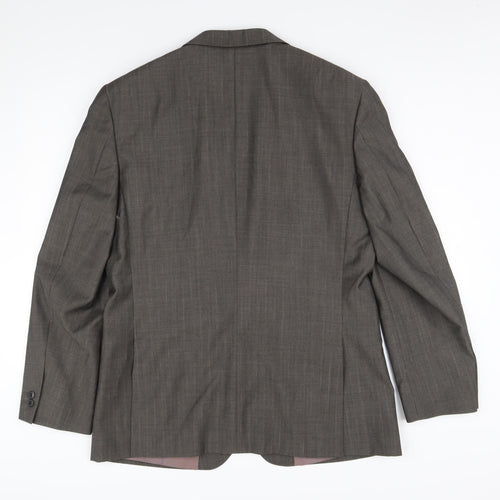 River Island Men's Brown Blazer 42R Polyester Wool