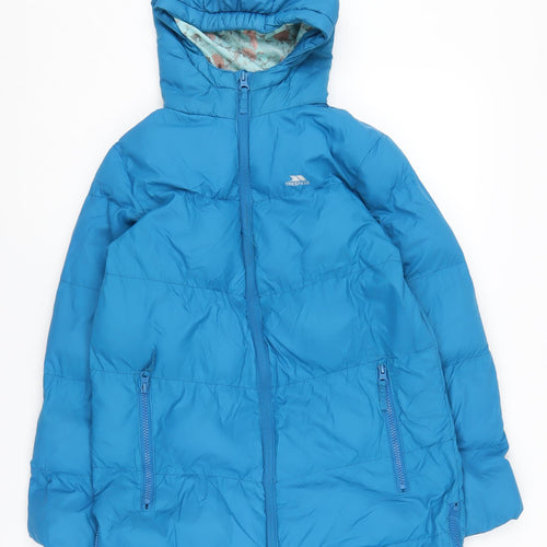 Trespass Girls Blue Puffer Jacket, 8 Years, Winter Coat