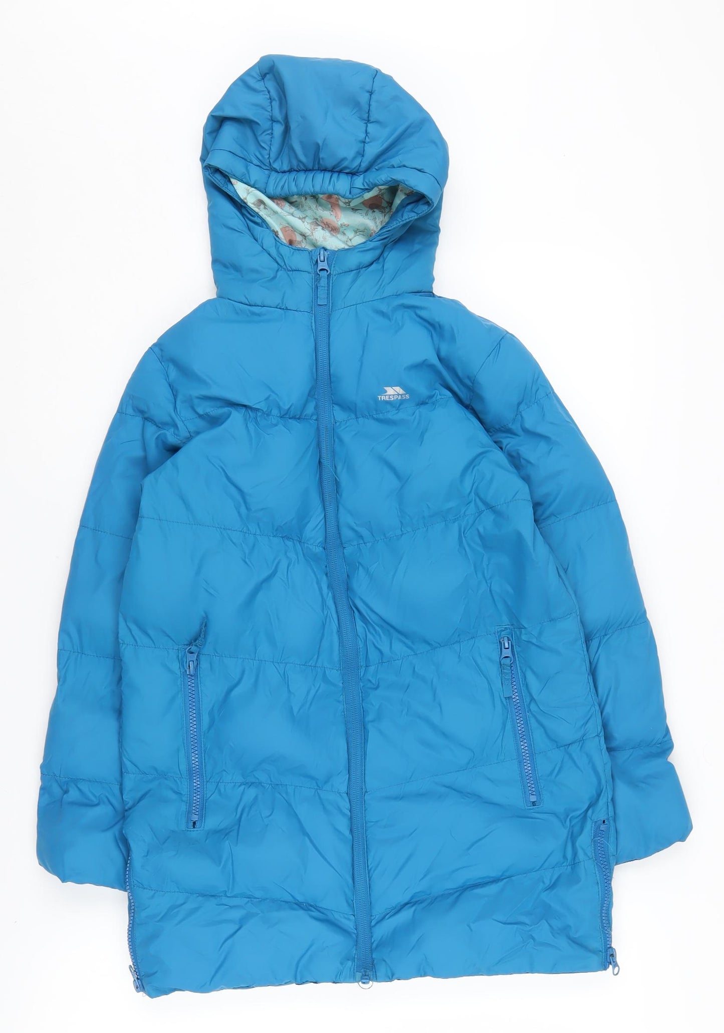 Trespass Girls Blue Puffer Jacket, 8 Years, Winter Coat