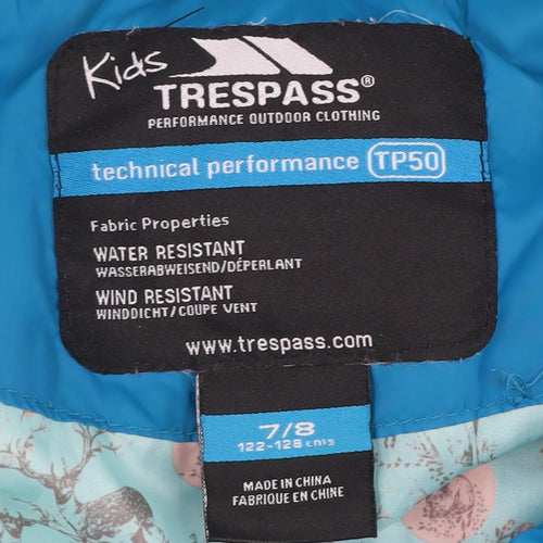 Trespass Girls Blue Puffer Jacket, 8 Years, Winter Coat