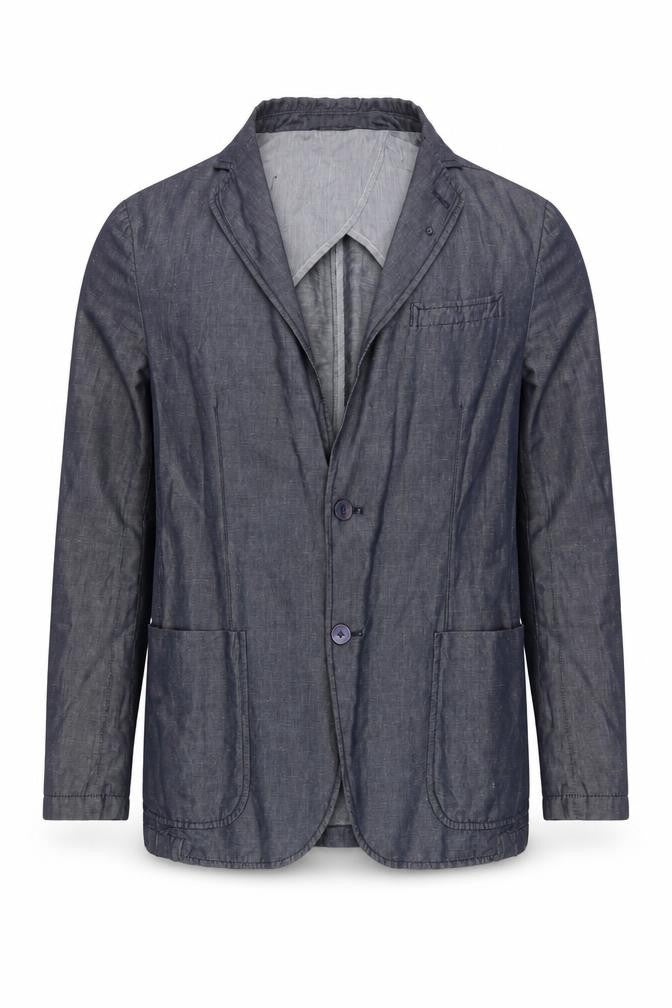 Front view of AT.P.CO women’s blue blazer, size UK 26, casual spring blazer