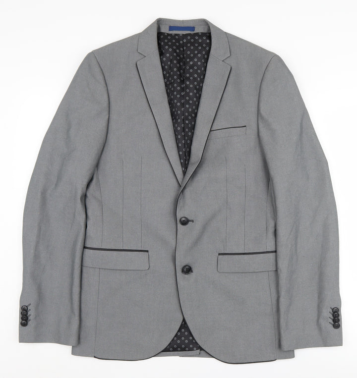 Ventuno 21 Men's Grey Long Blazer Size 38L