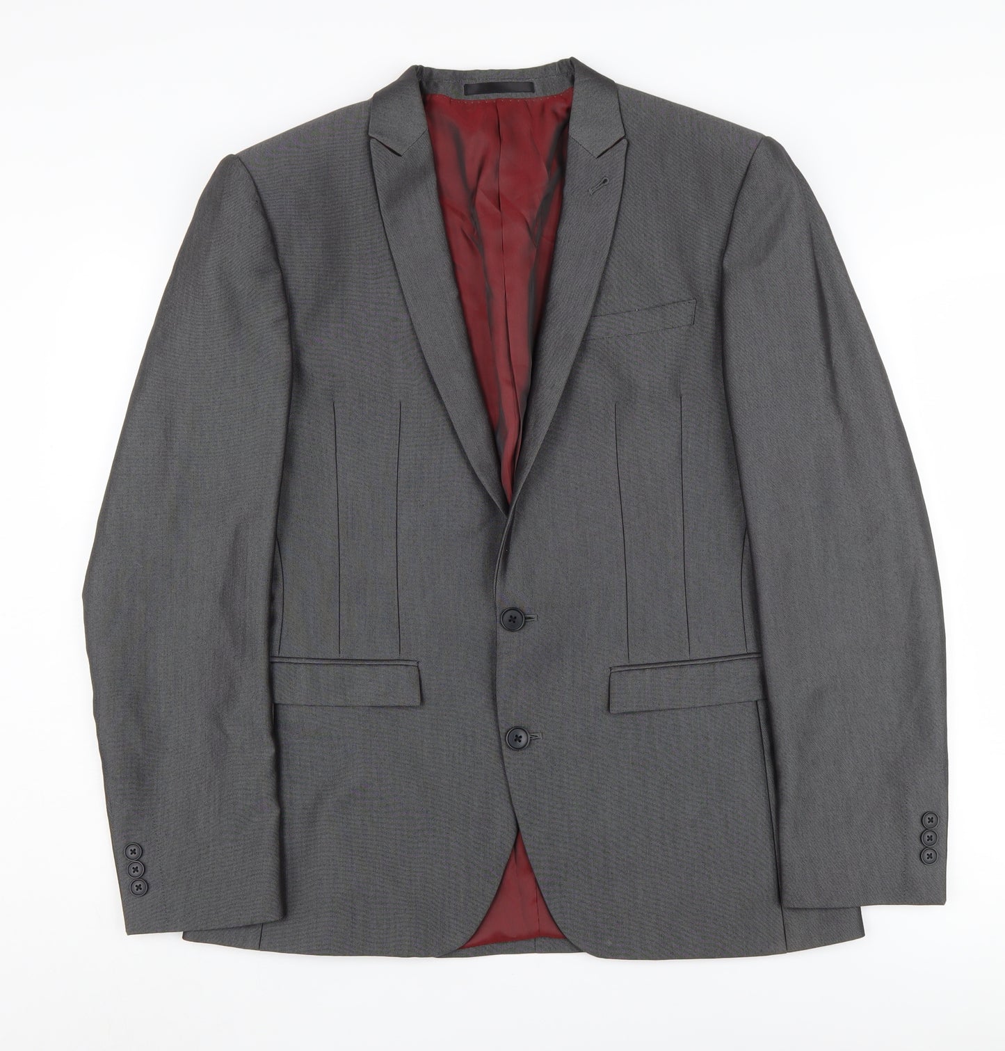 Next Men's Grey Blazer Size 40R Regular Fit