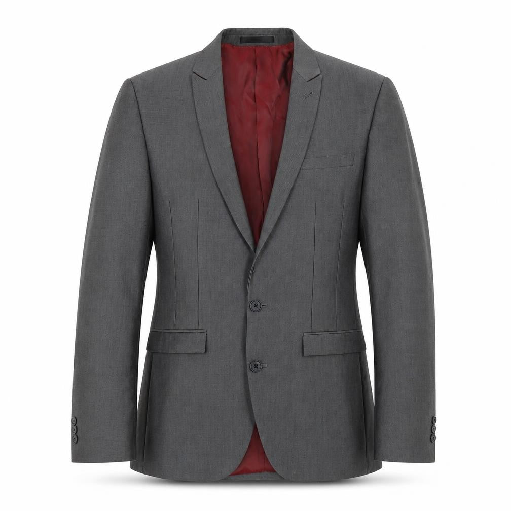 Front view of Next Men's Grey Blazer, size 40R, Regular Fit