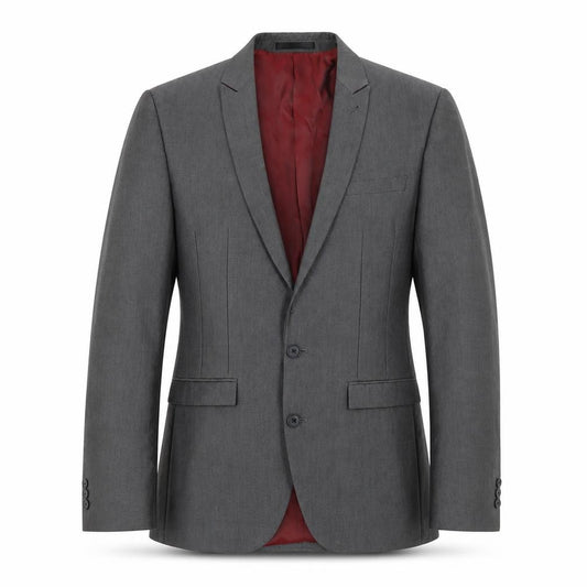 Front view of Next Men's Grey Blazer, size 40R, Regular Fit