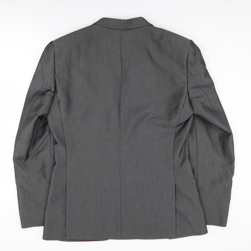 Next Men's Grey Blazer Size 40R Regular Fit