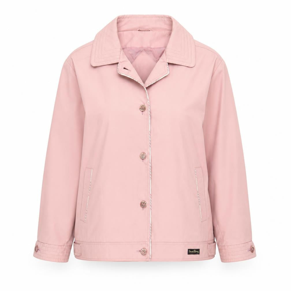 Front view of David Barry Women's Pink Basic Jacket, size 16