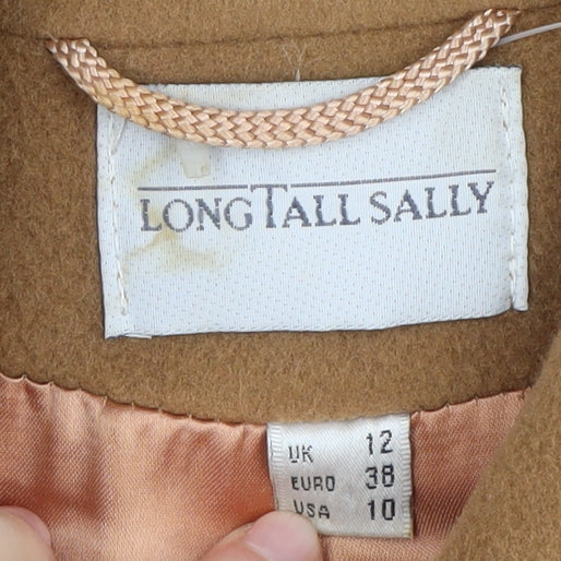 Long Tall Sally Brown Wool Cashmere Women's Coat Size 12
