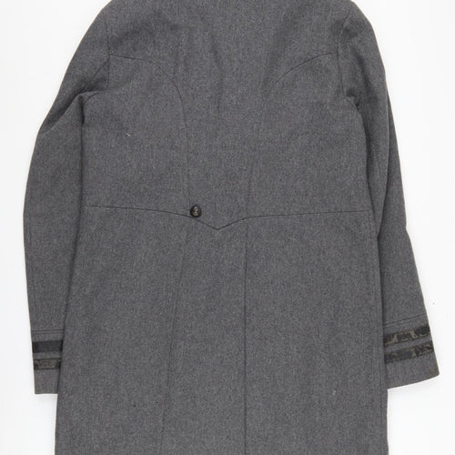 River Island Men’s Grey Pea Coat Large Classic Wool