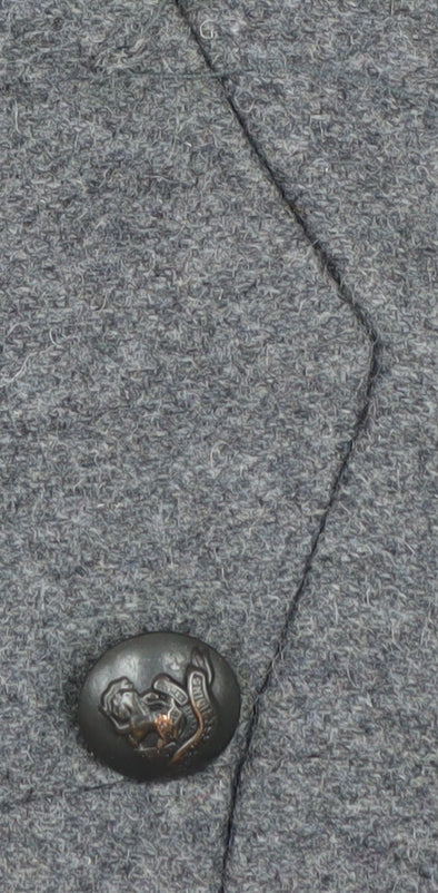 River Island Men’s Grey Pea Coat Large Classic Wool