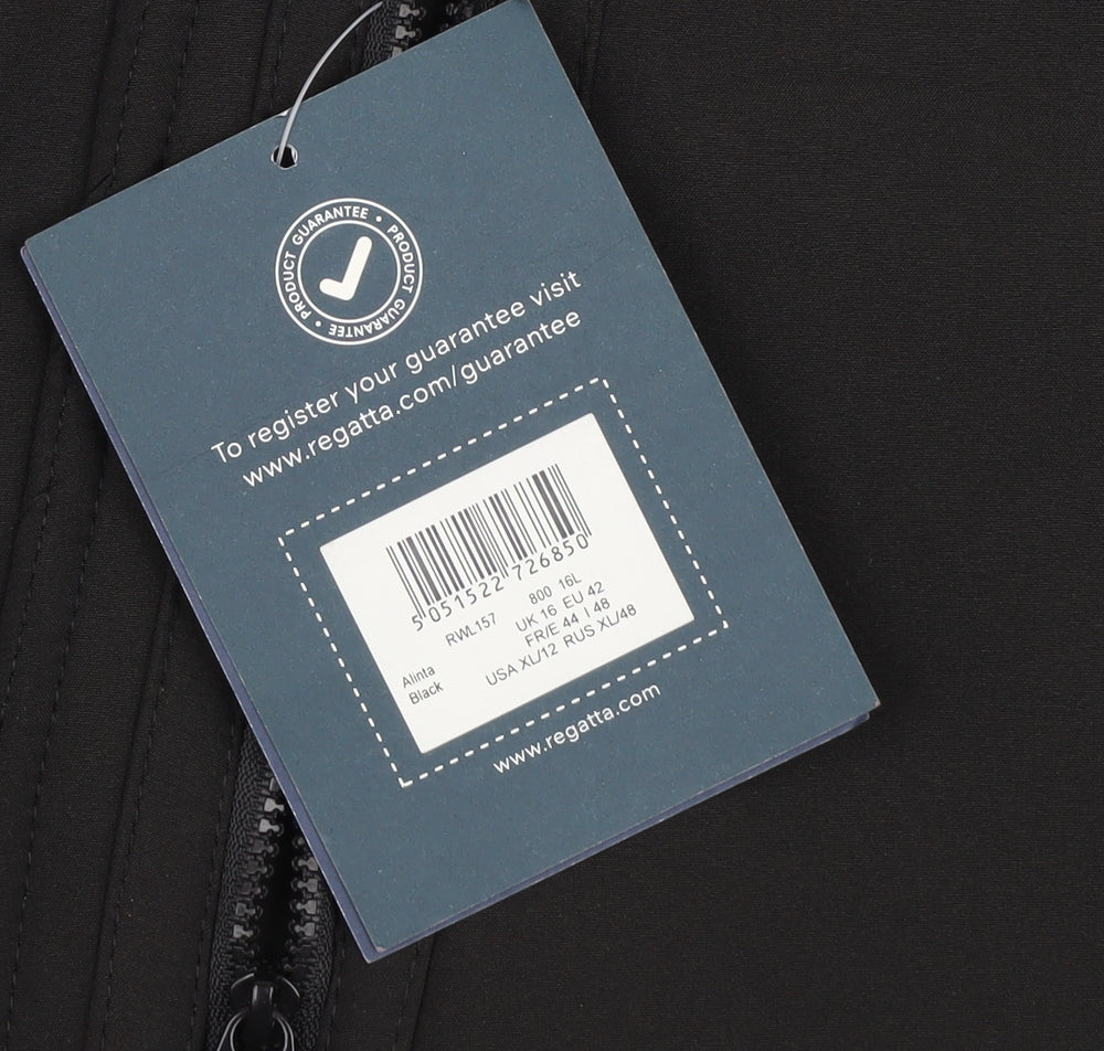 Regatta Women’s Black Waterproof Hooded Jacket Size 16