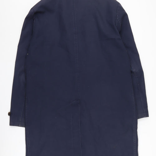 Howick Men's Blue Mid-Length Overcoat - L