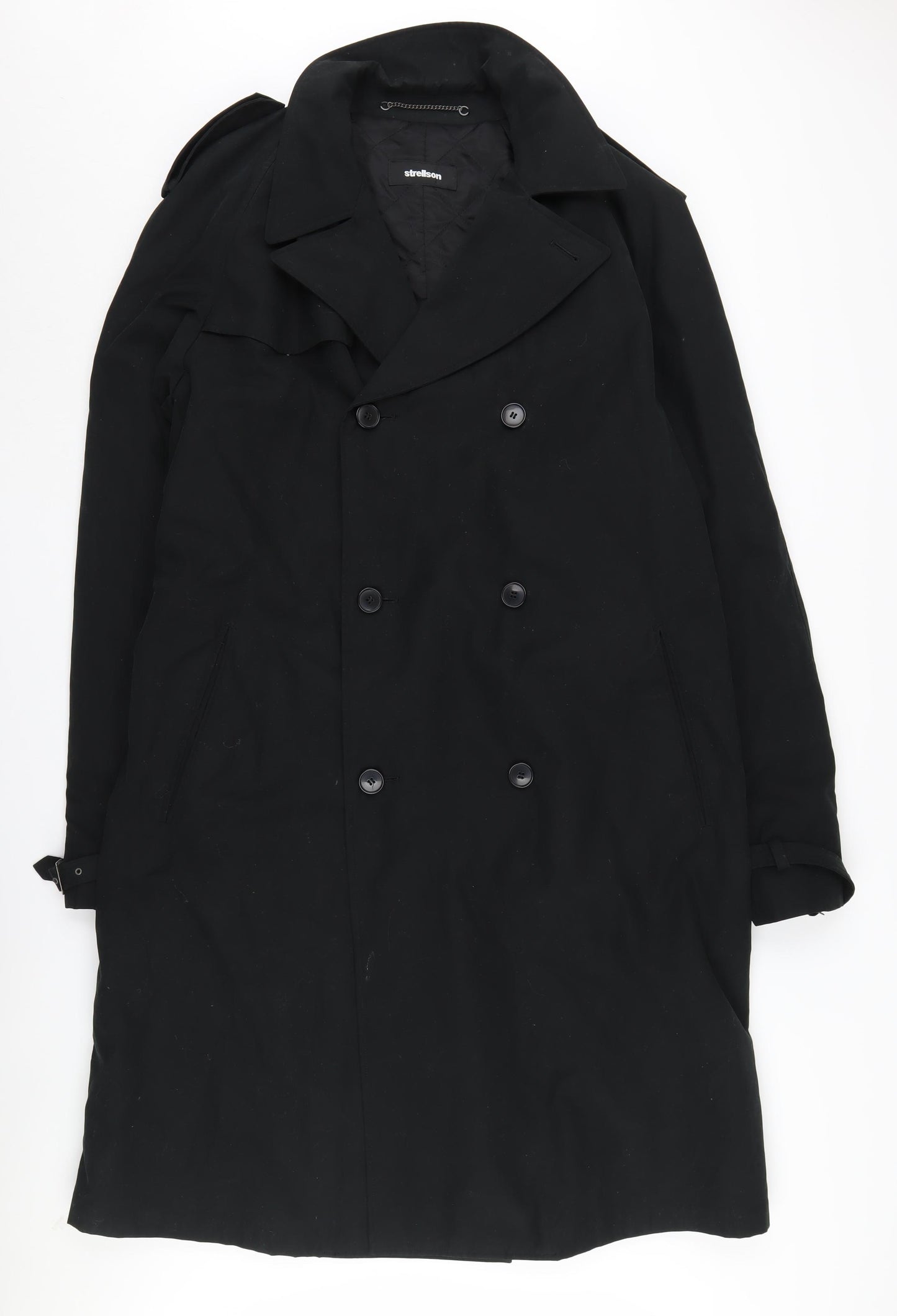 Strellson Women's Black Trench Coat Size 24