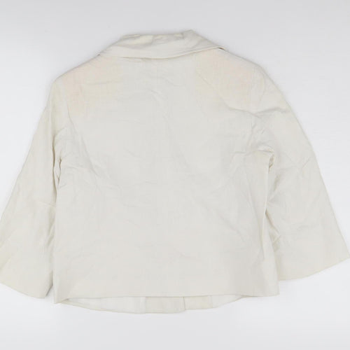 Missy In Love Women's White Blazer Size 10