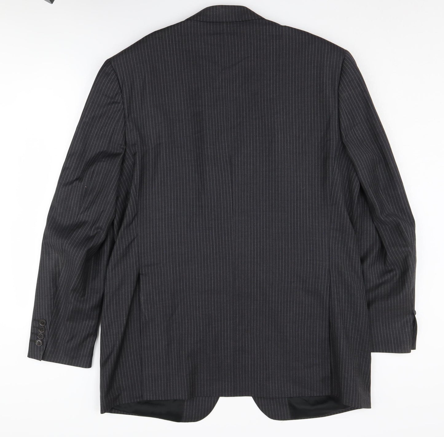 Next Men's Black Striped 42R Suit Jacket