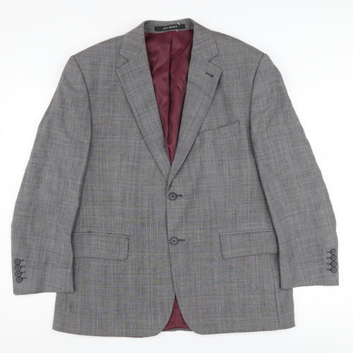Jeff Banks Men's Grey Check Wool Blazer 42S