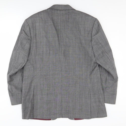 Jeff Banks Men's Grey Check Wool Blazer 42S
