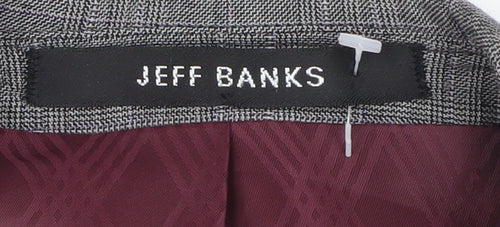 Jeff Banks Men's Grey Check Wool Blazer 42S