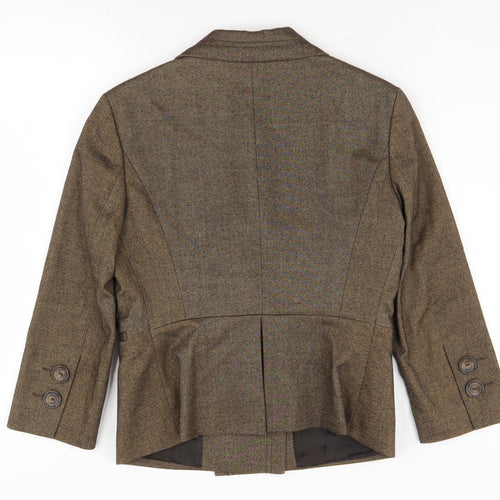 Mexx Women's Brown Blazer Size 12 Double-Breasted