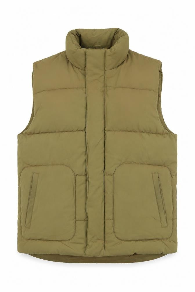 Front view of Gap Men's XL Green Puffer Waistcoat