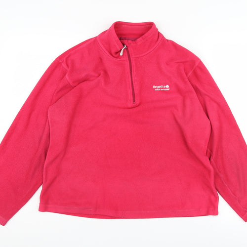 Regatta Women's Red Fleece Zip Pullover - Size 12