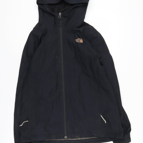 The North Face Women's Black Medium Hooded Rain Coat
