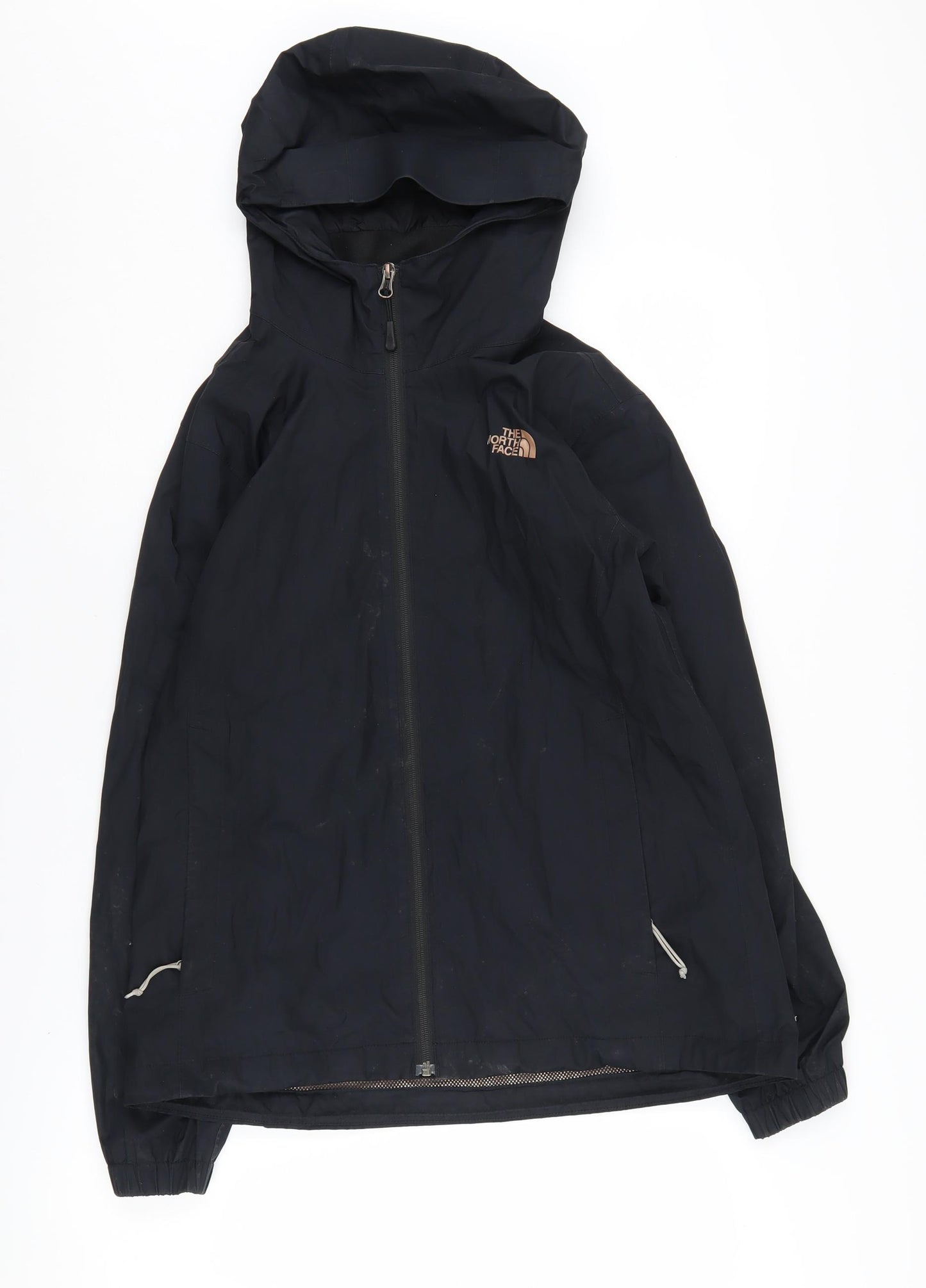 The North Face Women's Black Medium Hooded Rain Coat